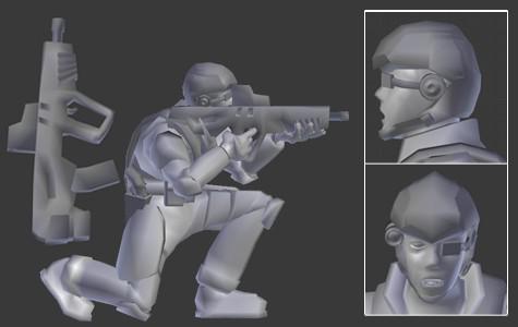 Low Poly Modern Soldier (rigged) preview image